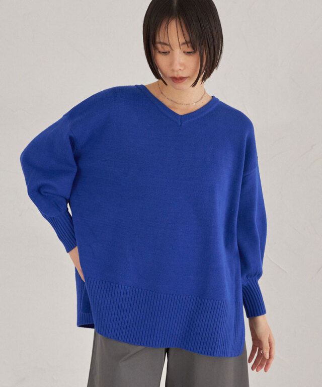 kuma san 断捨離中 前後2WAYシアバターオーバーサイズニットプルオーバー