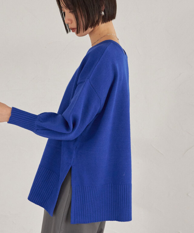 前後2WAYシアバターオーバーサイズニットプルオーバー