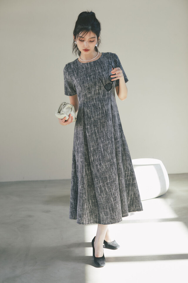 【2025 Summer SALE！】美シルエットツイードワンピース＊SALE品につき返品/交換/注文確定後の変更キャンセル不可＊