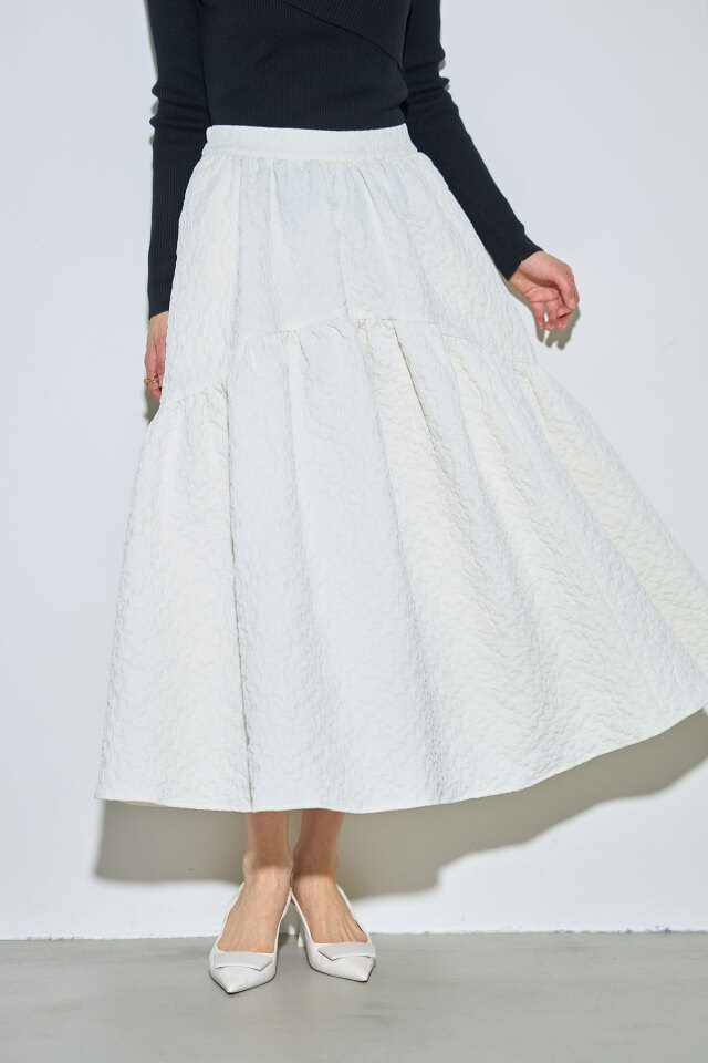 ジャガードティアードスカート