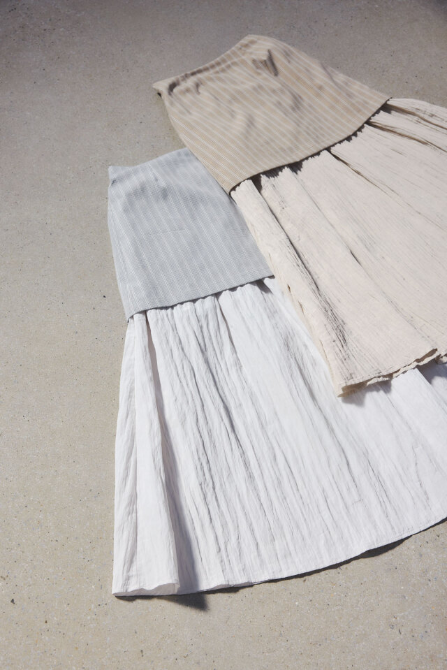 ルカ　カラー PK-10 VB-7 PK-6 ルカ ラメチェックレイヤードスカート