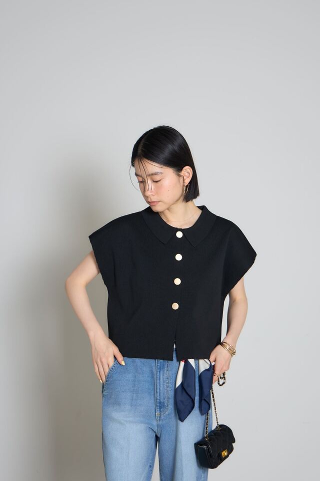 スコットクラブ 林田岬優さん着用】衿付きニットトップス