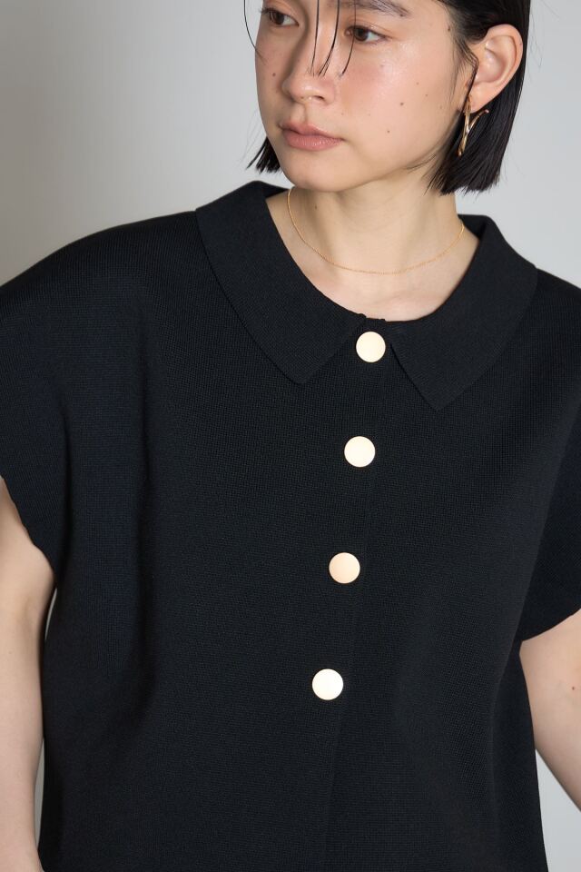 林田岬優さん着用】衿付きニットトップス