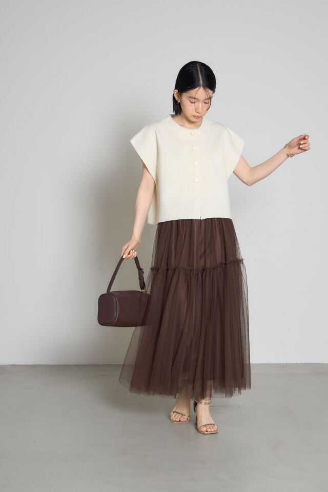 林田岬優さん着用】衿付きニットトップス