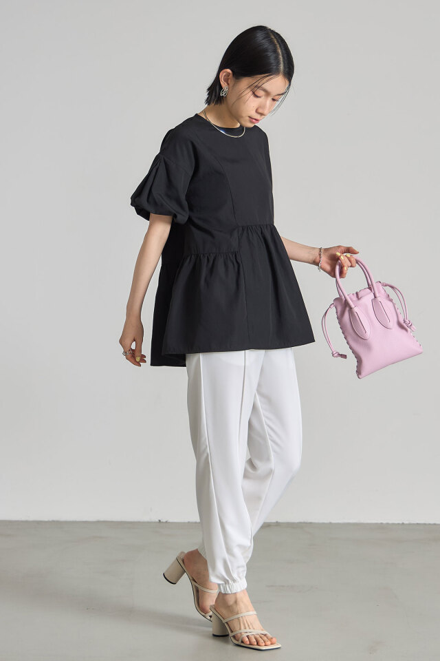 松木育未さん着用】ボリュームブラウス