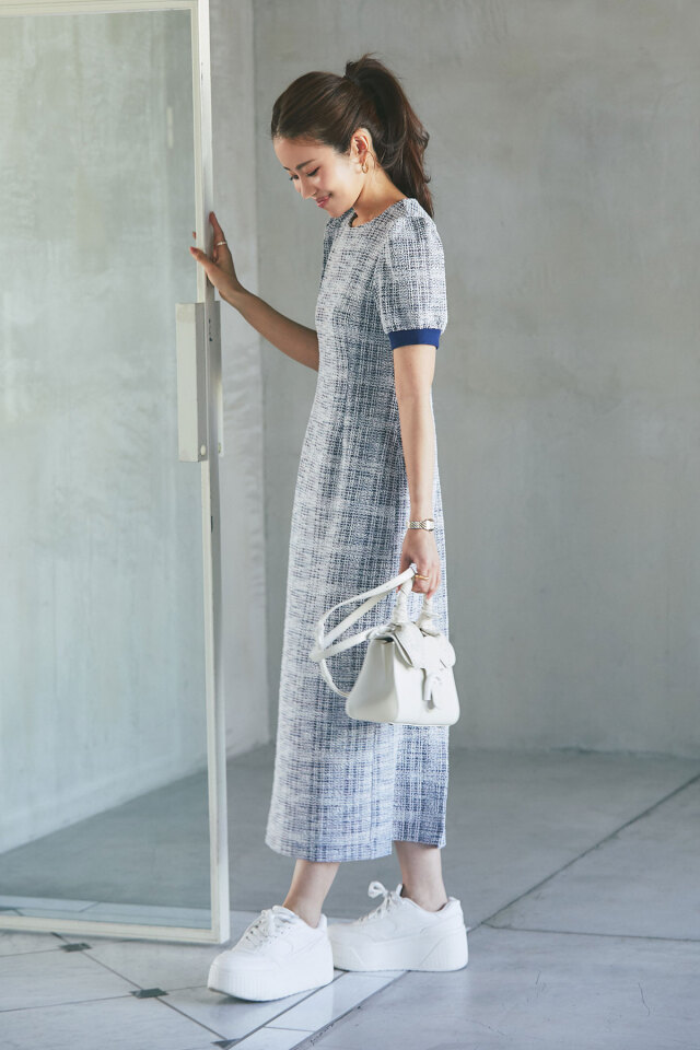 ☆SALE Lepidos スエードライク ハイネックワンピース Lepidos（レピドス）の「＜Lepidos＞スエードライク ハイネック