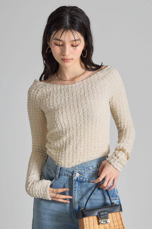 2 Blue dots @断捨離中様 リクエスト 2点 まとめ商品 前後2WAYふくれオフショルカットソー