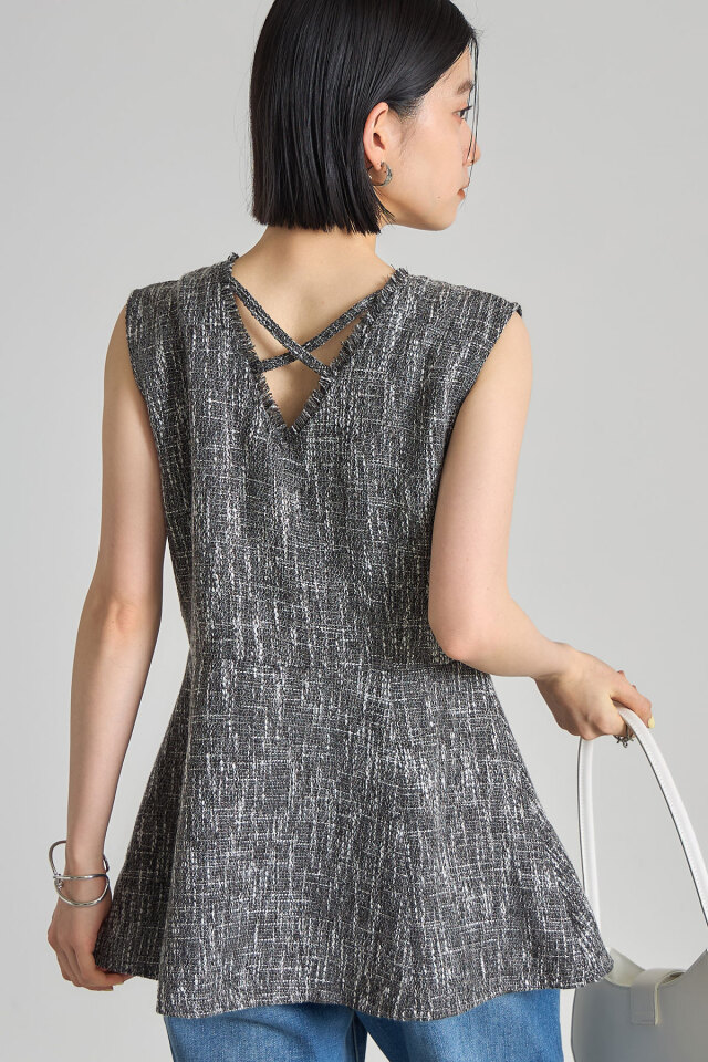 専用アイテム　洋服 前後2WAYパールボタンツイードジレ