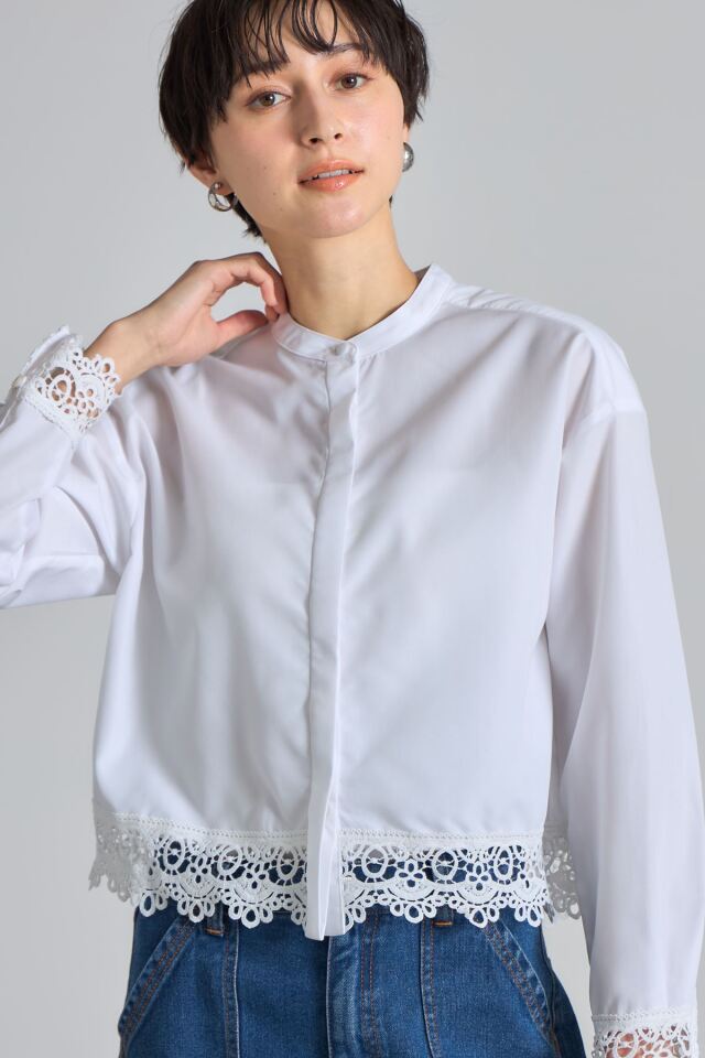 ss様 裾レースブラウス