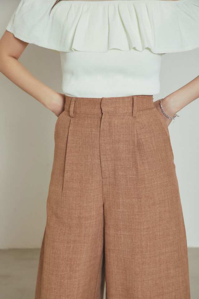 バイカラーサイドフレアパンツ