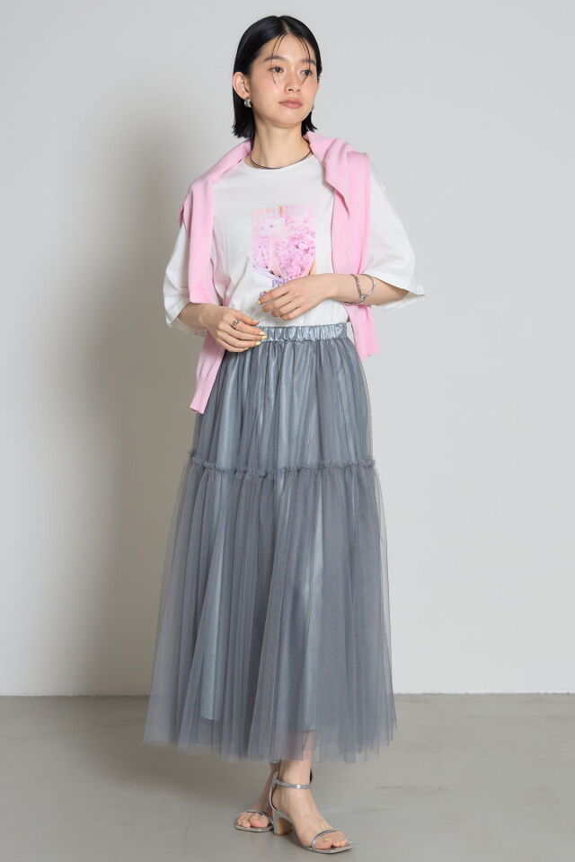 あきさん専用24h限定⭐︎lounge dress チュールスカート Lovilyn スカート ティアードチュールスカート : ZOZOTOWN Yahoo!店