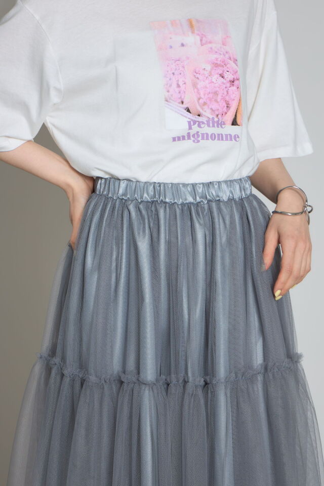林田岬優さん着用】チュールティアードスカート