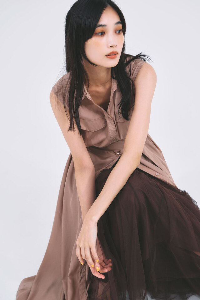 PG セーター＆スカート セット割引 林田岬優さん着用】チュールティアードスカート