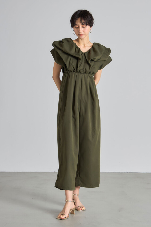 ボリュームスリーブロンパース