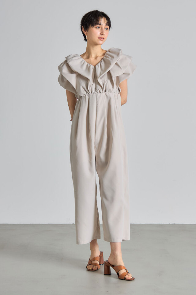 ELLIE ボリュームスリーブロンパース ボリュームスリーブロンパース【GRAY】 – ELLIE