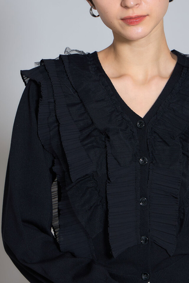 フリルカーディガン