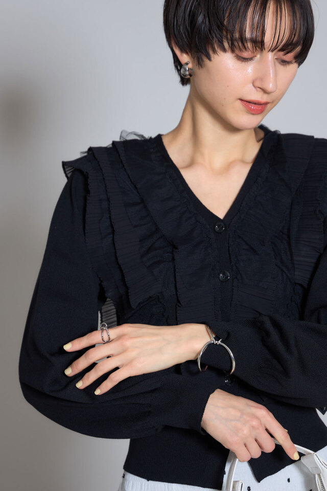 フリルカーディガン