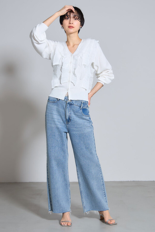 フリルカーディガン