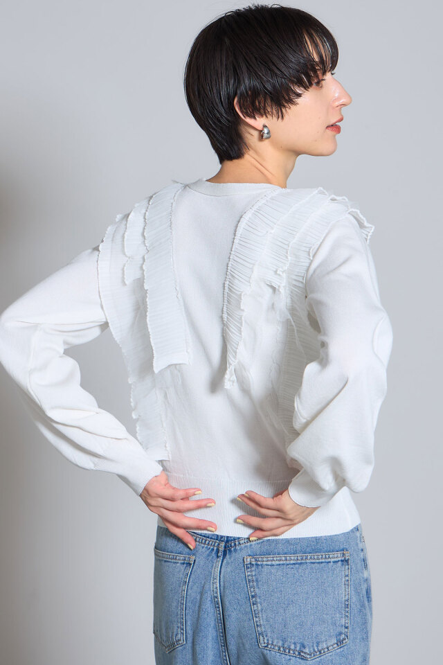 フリルカーディガン