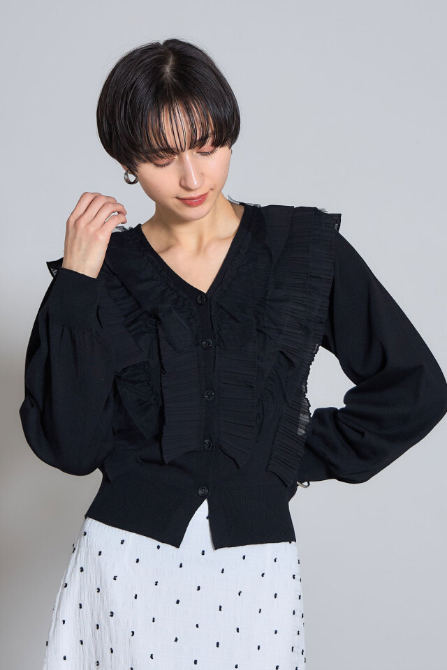 フリルカーディガン
