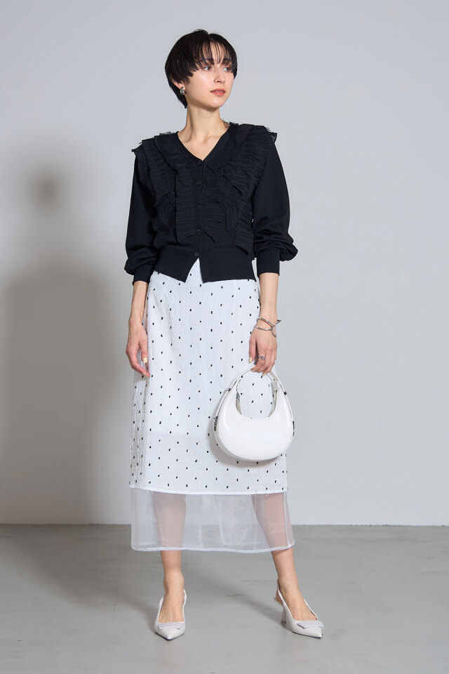 フリルカーディガン