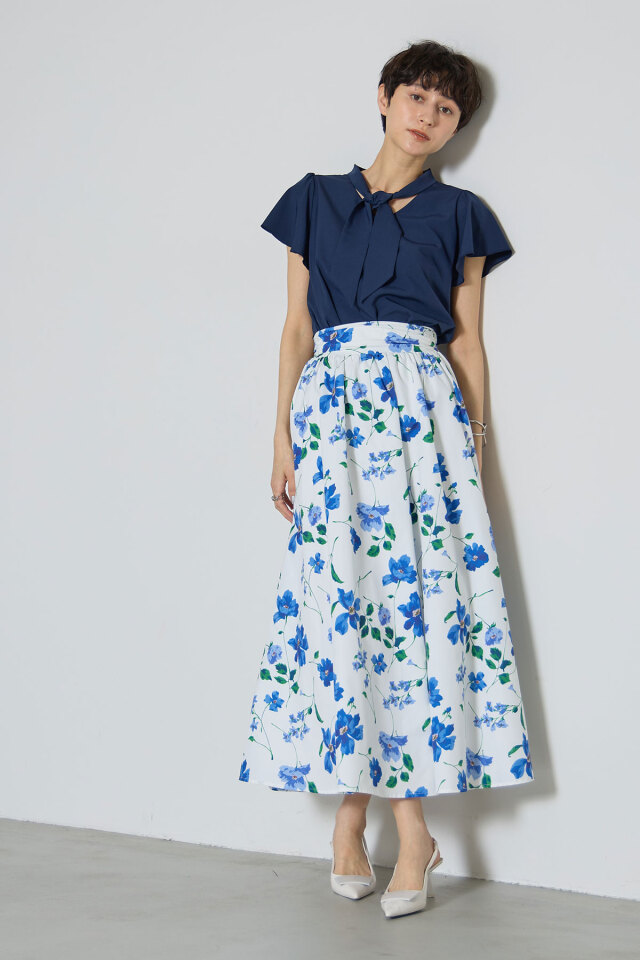 フリルボウタイブラウス