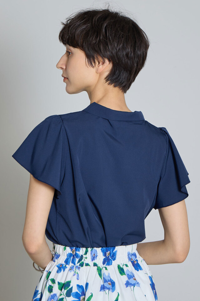 フリルボウタイブラウス