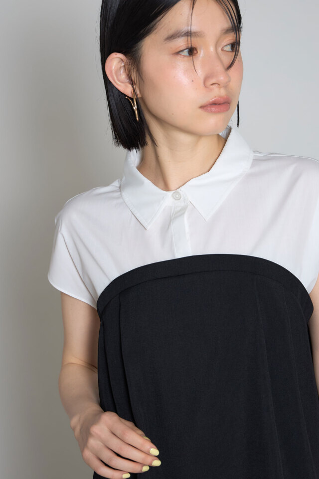 林田岬優さん着用】ビスチェドッキングブラウス