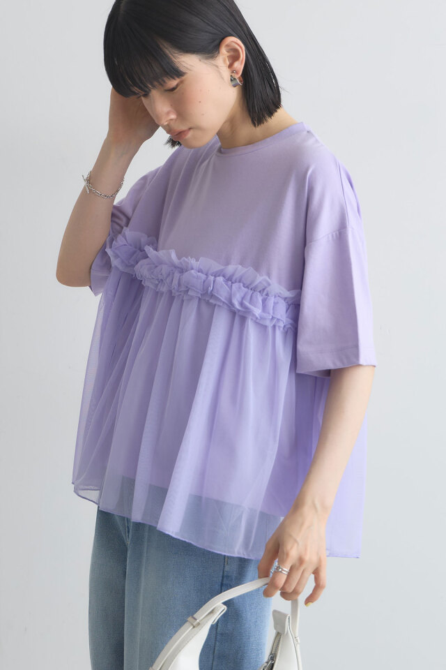 チュールドッキングTシャツ