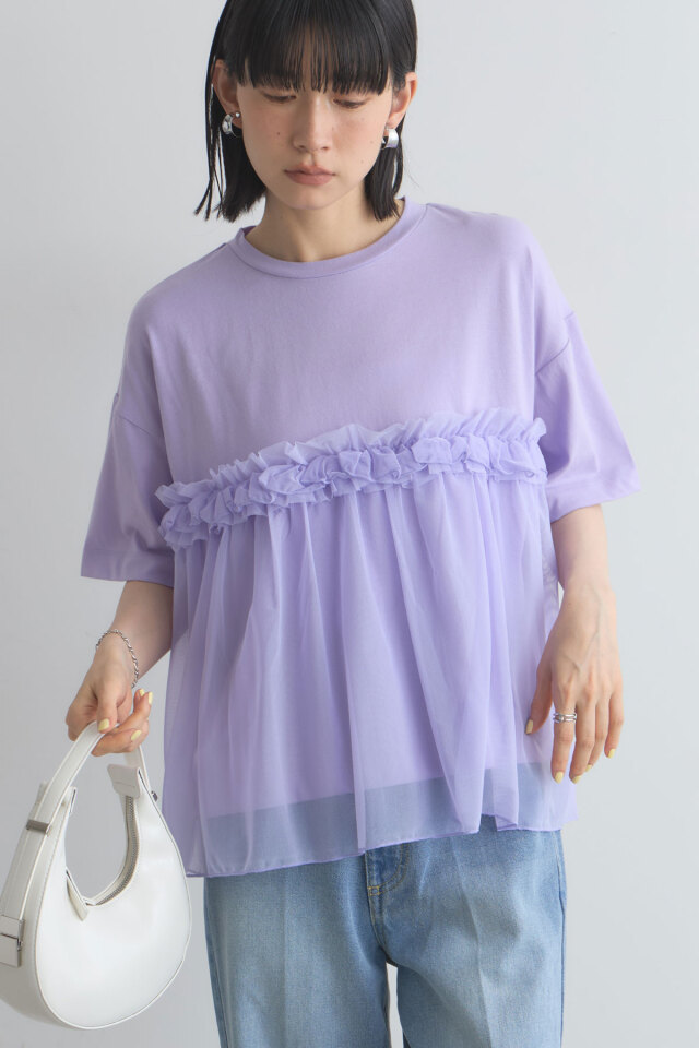 チュールドッキングTシャツ