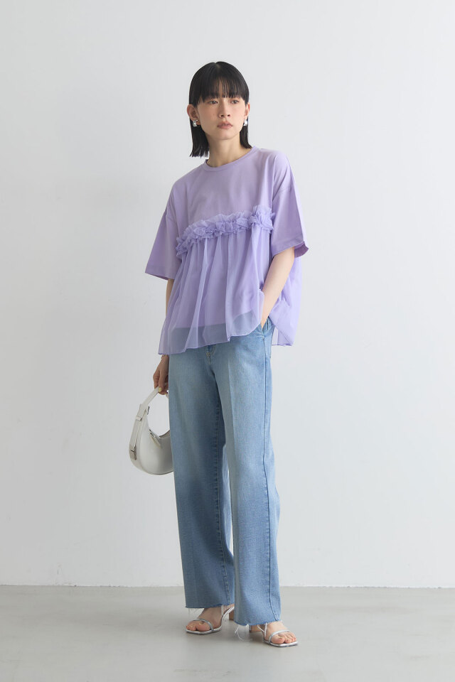 チュールドッキングTシャツ