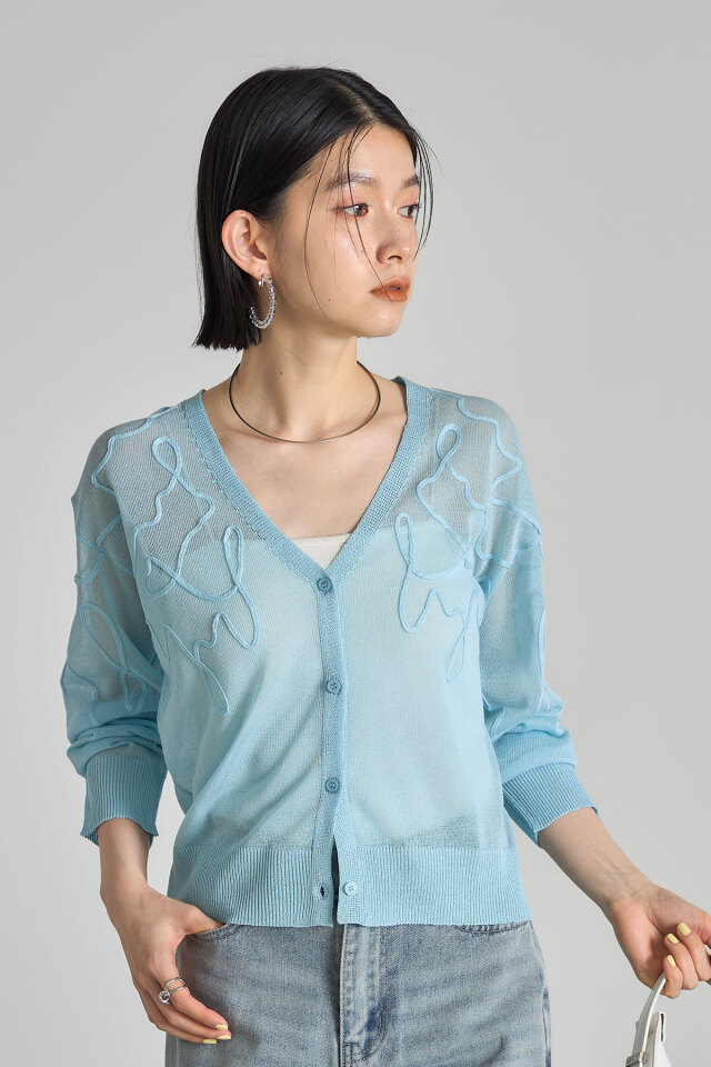ポロバイラルフローレン Vネックニットカーディガン　ホース刺繍　ビックシルエット VIS(ビス) / 【新色追加】【POLO BCS】VIS別注ミニケーブル