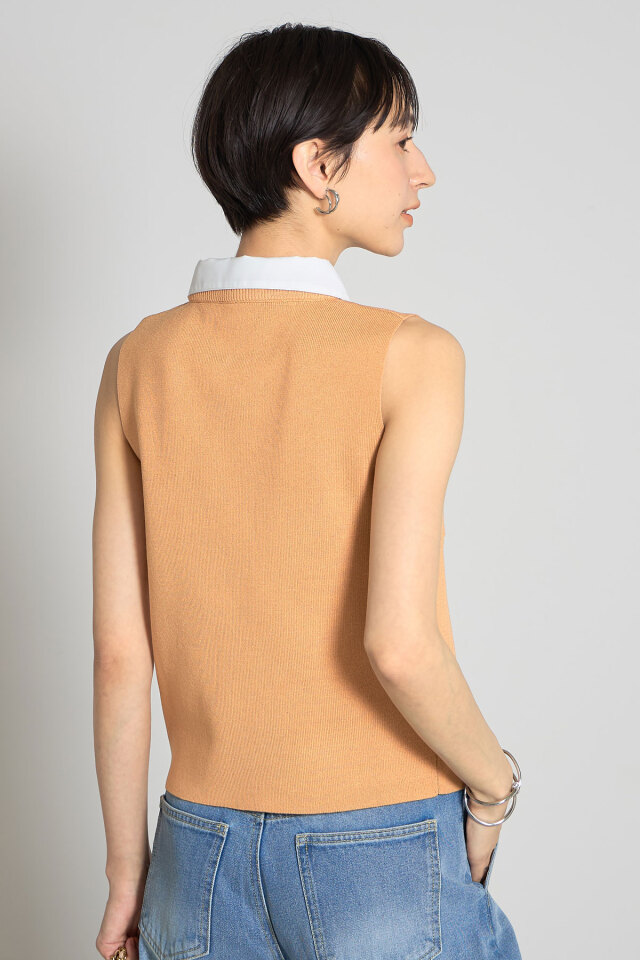 大*福様 cccmalie ノースリーブニット 襟付き 衿付きノースリニット