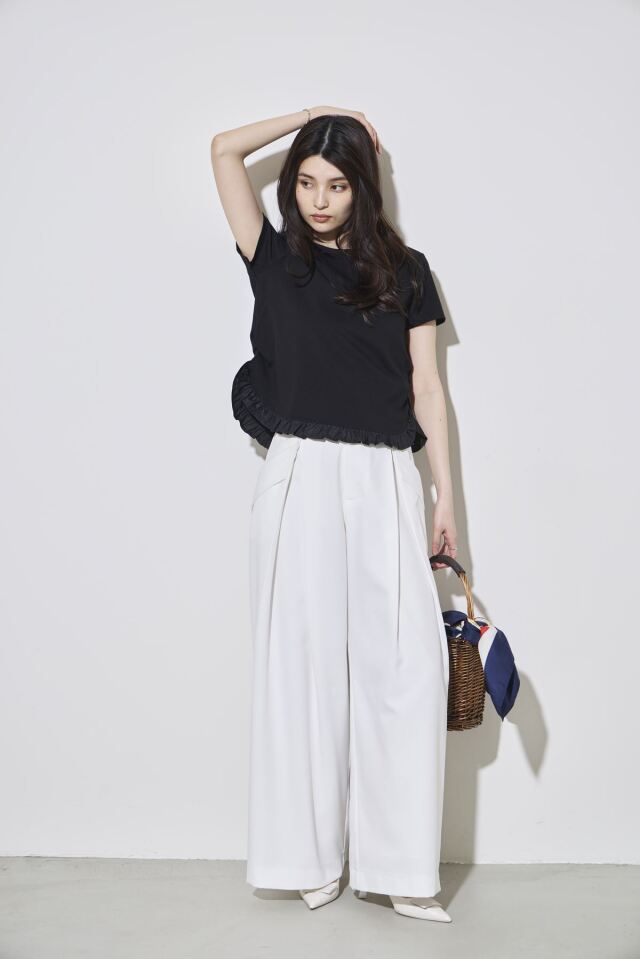 ★さ★ ラウンドヘムフリルTシャツ