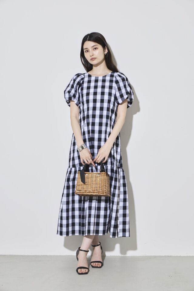 林田岬優さん着用】チェックティアードワンピース