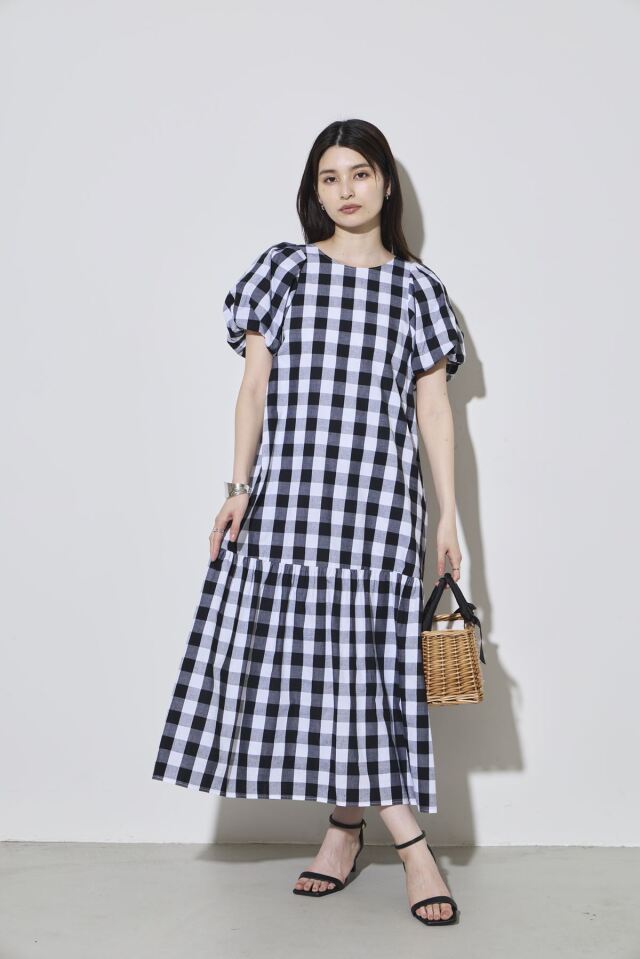 林田岬優さん着用】チェックティアードワンピース