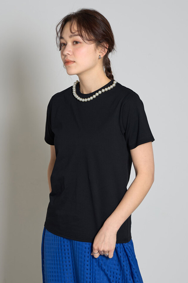 ミカーレミカーレ　パール付きモチーフTシャツ fit=scale-down,w=1200