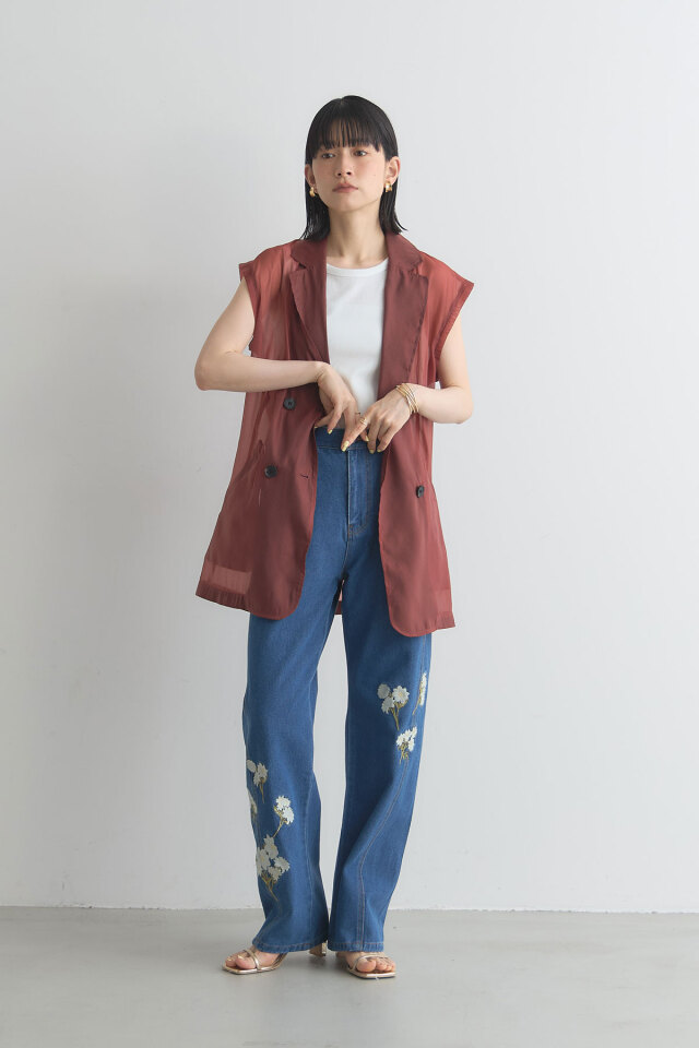 ジュンアシダのシースルージャケット リアルスタイル REAL STYLE シアー ジャケット レディース