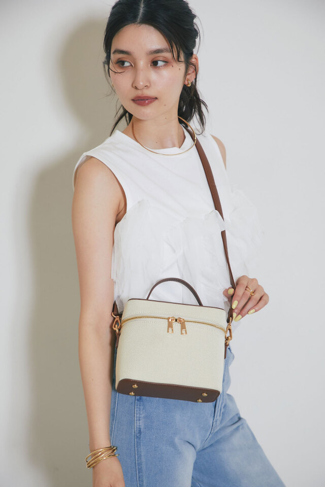 キャンバスバニティバッグ