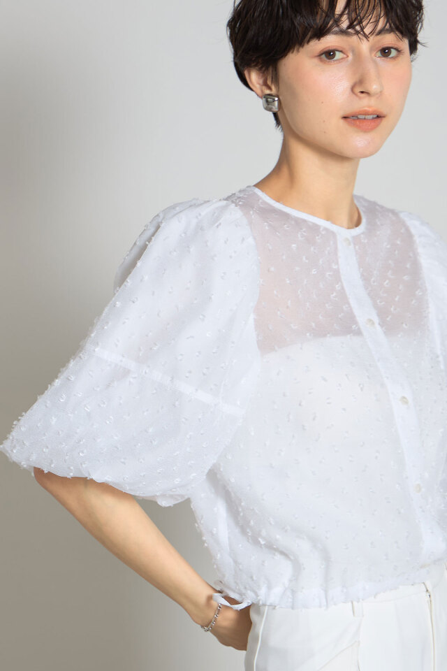 フリンジドットシアーブラウス