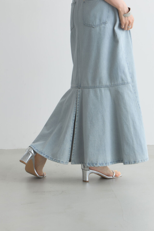 古畑星夏さん着用】レース付きデニムマーメイドスカート