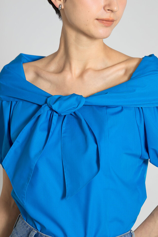 美香さん着用】リボンオフショルブラウス