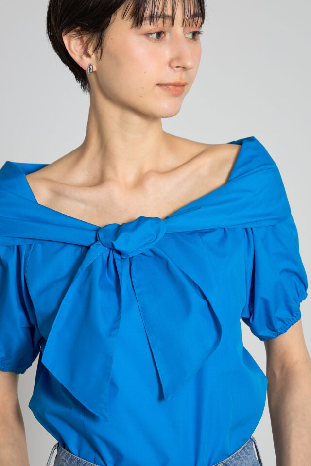 美香さん着用】リボンオフショルブラウス