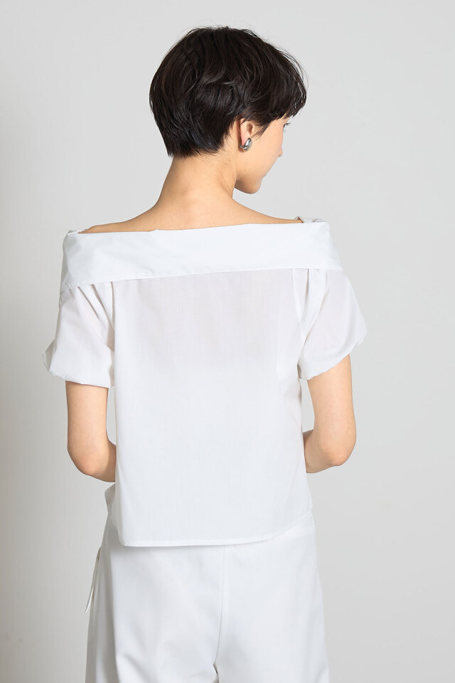 美香さん着用】リボンオフショルブラウス