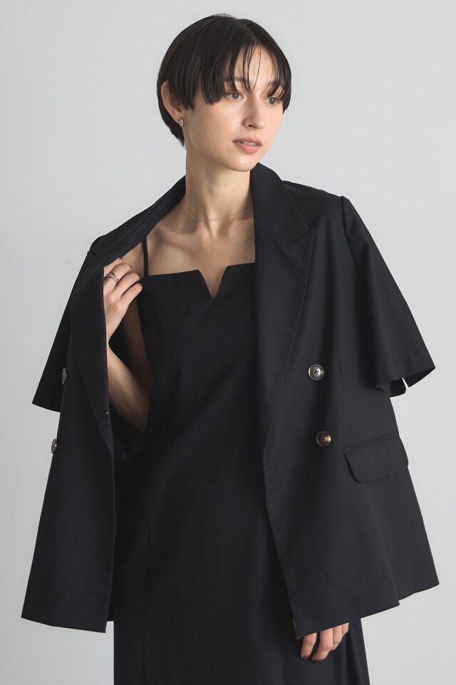 稲垣莉生さん着用】リネンハーフスリーブテーラードジャケット