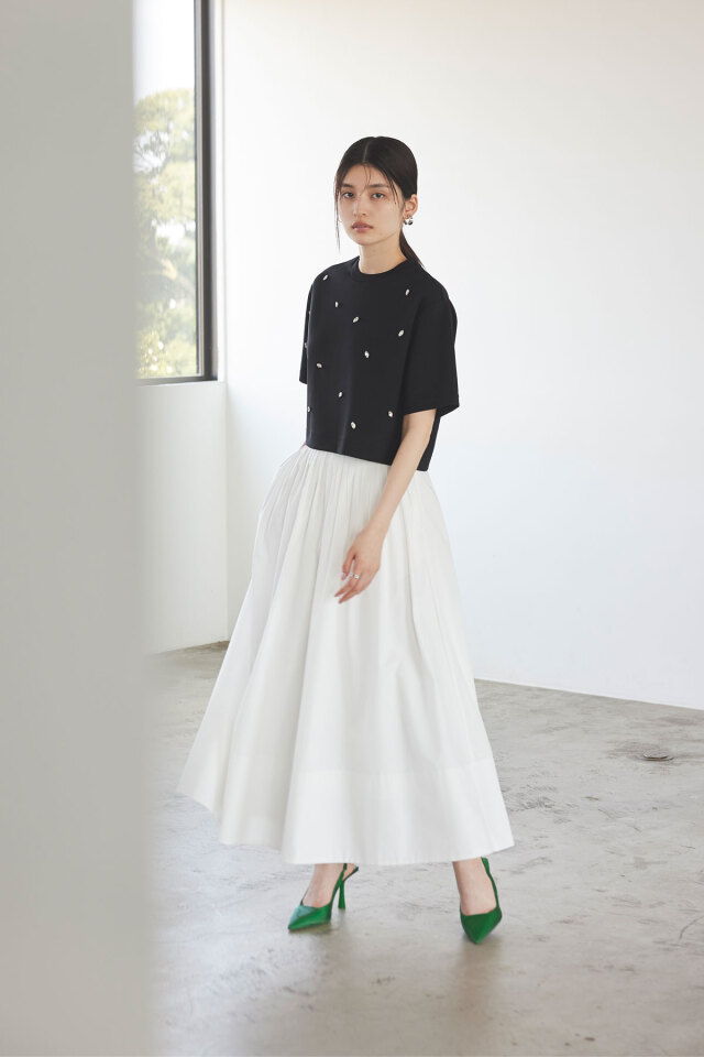 ビジュークロップドTシャツ