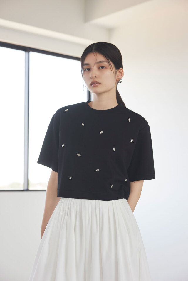 Hビューティー＆ユース　クロップド Tシャツ BEAUTY&YOUTH UNITED ARROWS｜コットンポリエステル クロップド