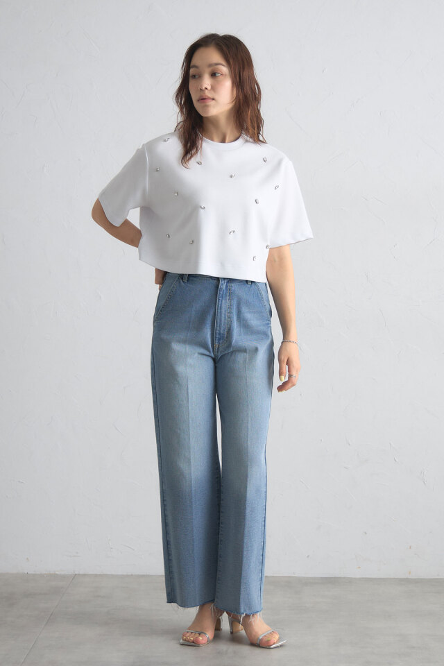 その他 Utai0619 ビジュークロップドTシャツ