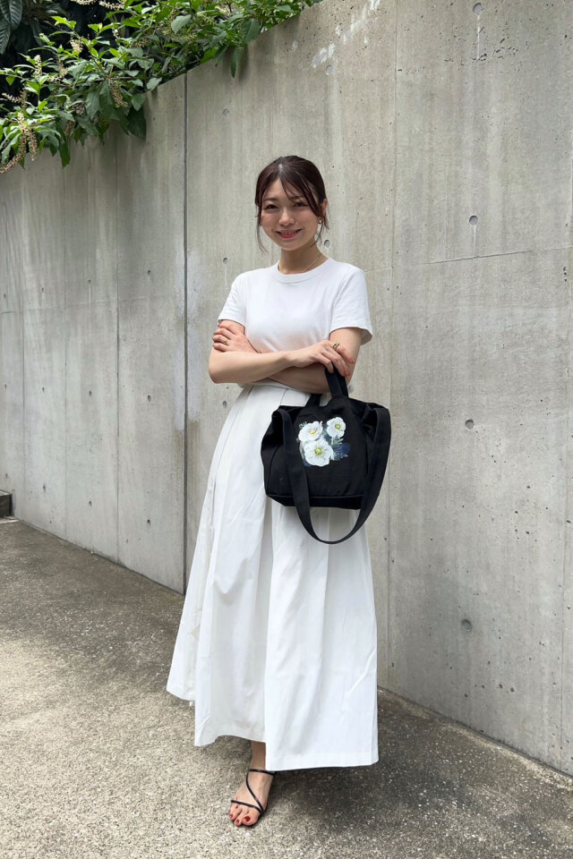 前川はるなさんコラボ】フラワーアートプリントトートバッグ