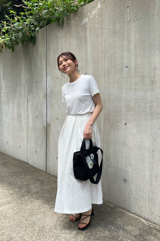 まるページ 前川はるなさんコラボ】フラワーアートプリントトートバッグ